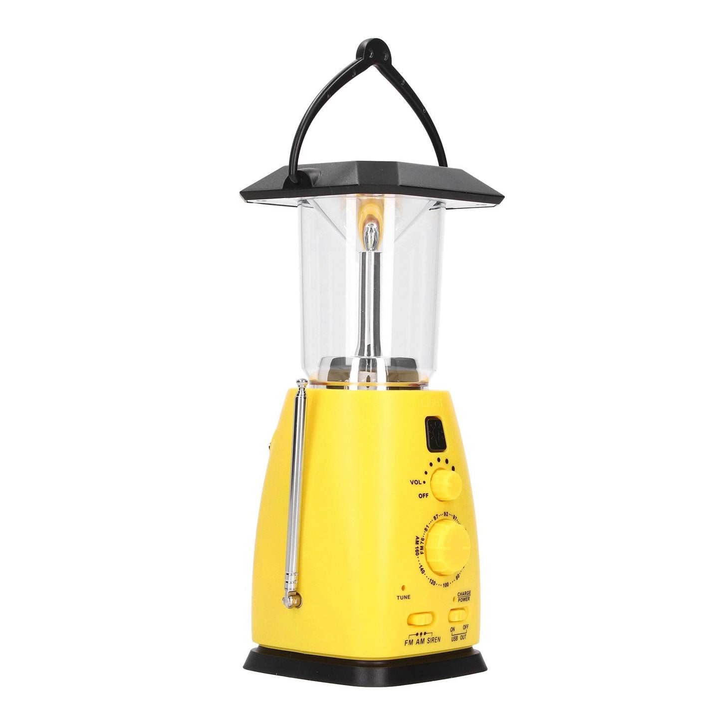 LED Camping Lantern Solar Hand Crank Battery Charging Adjustable Brightness 8 LEDs Support FM AM Function LED V1294-YM0523-3113220032711