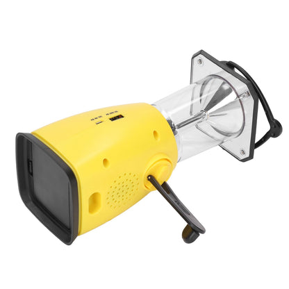 LED Camping Lantern Solar Hand Crank Battery Charging Adjustable Brightness 8 LEDs Support FM AM Function LED V1294-YM0523-3113220032711