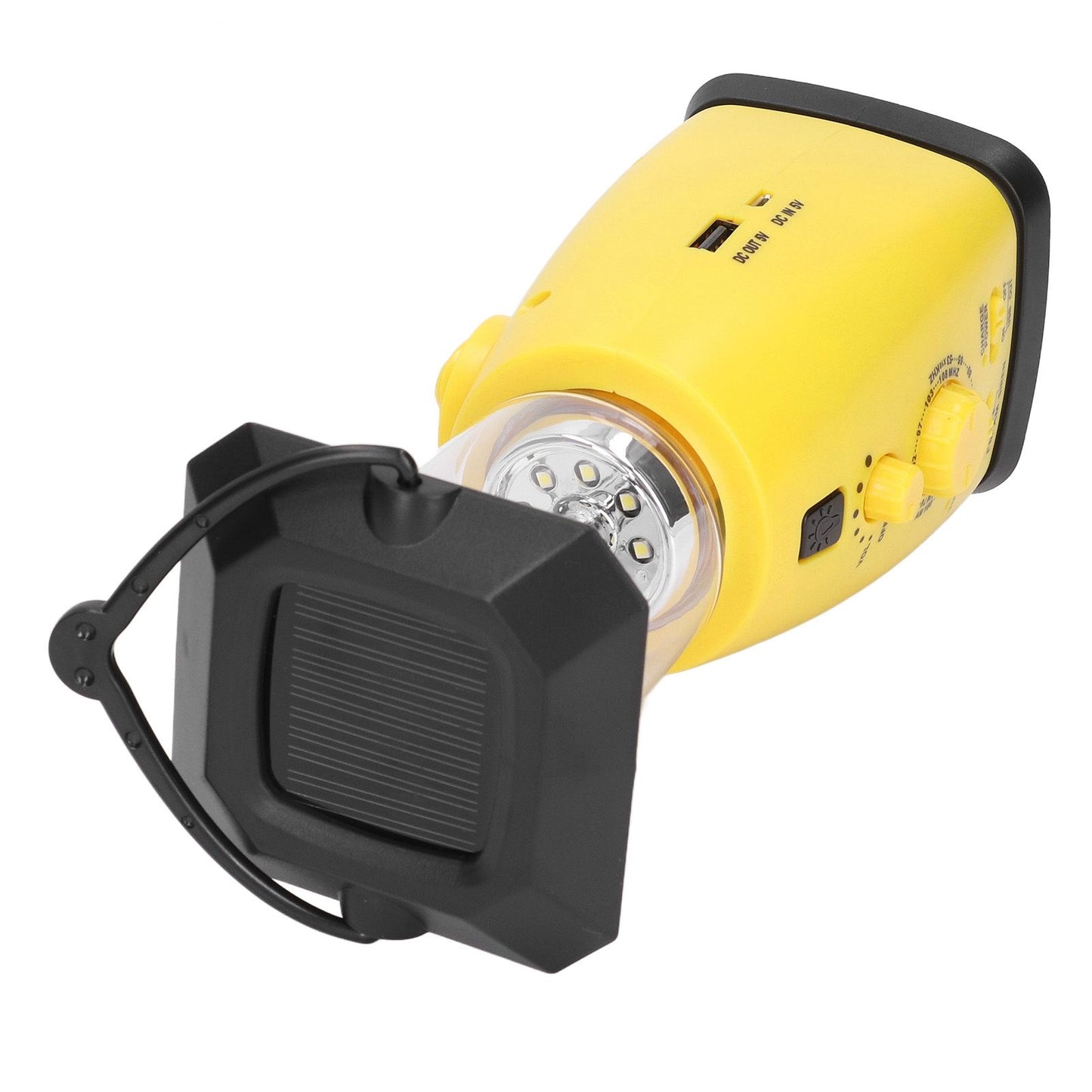 LED Camping Lantern Solar Hand Crank Battery Charging Adjustable Brightness 8 LEDs Support FM AM Function LED V1294-YM0523-3113220032711