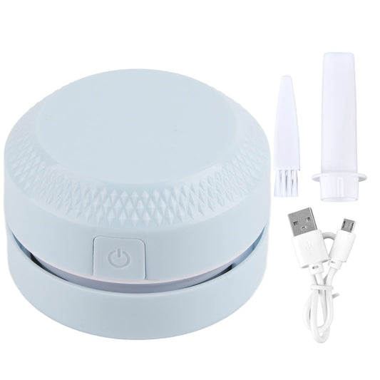Desktop Dust Collector Table Dust Cleaner USB Charging Portable Mini Dust Catcher for Office HouseholdBlue V1294-YM0523-3113220033612