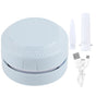 Desktop Dust Collector Table Dust Cleaner USB Charging Portable Mini Dust Catcher for Office HouseholdBlue V1294-YM0523-3113220033612