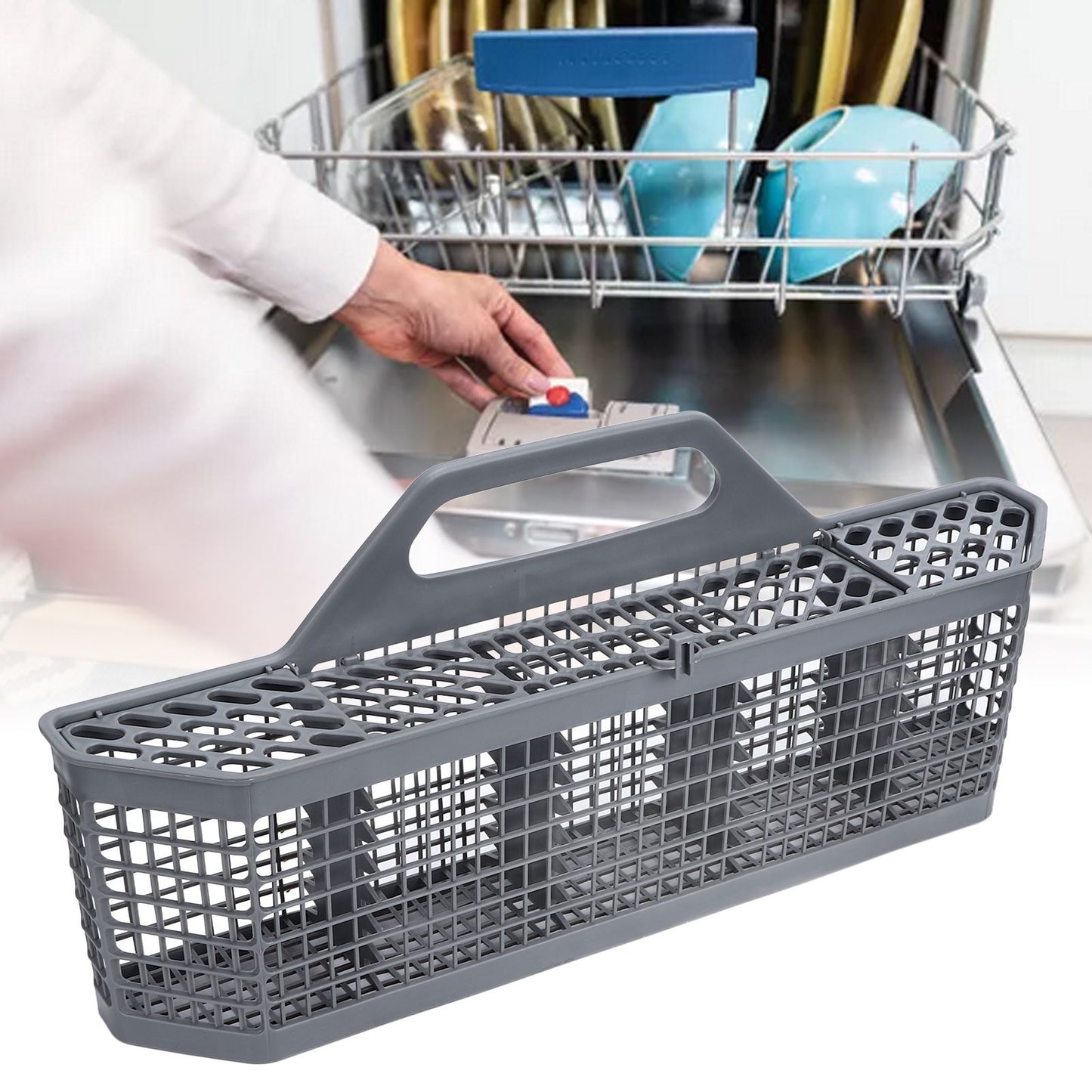 Dishwasher Storage Basket Universal Plastic Dishwasher Cutlery Silverware Basket for GE WD28X10128 V1294-YM0523-3113220034511