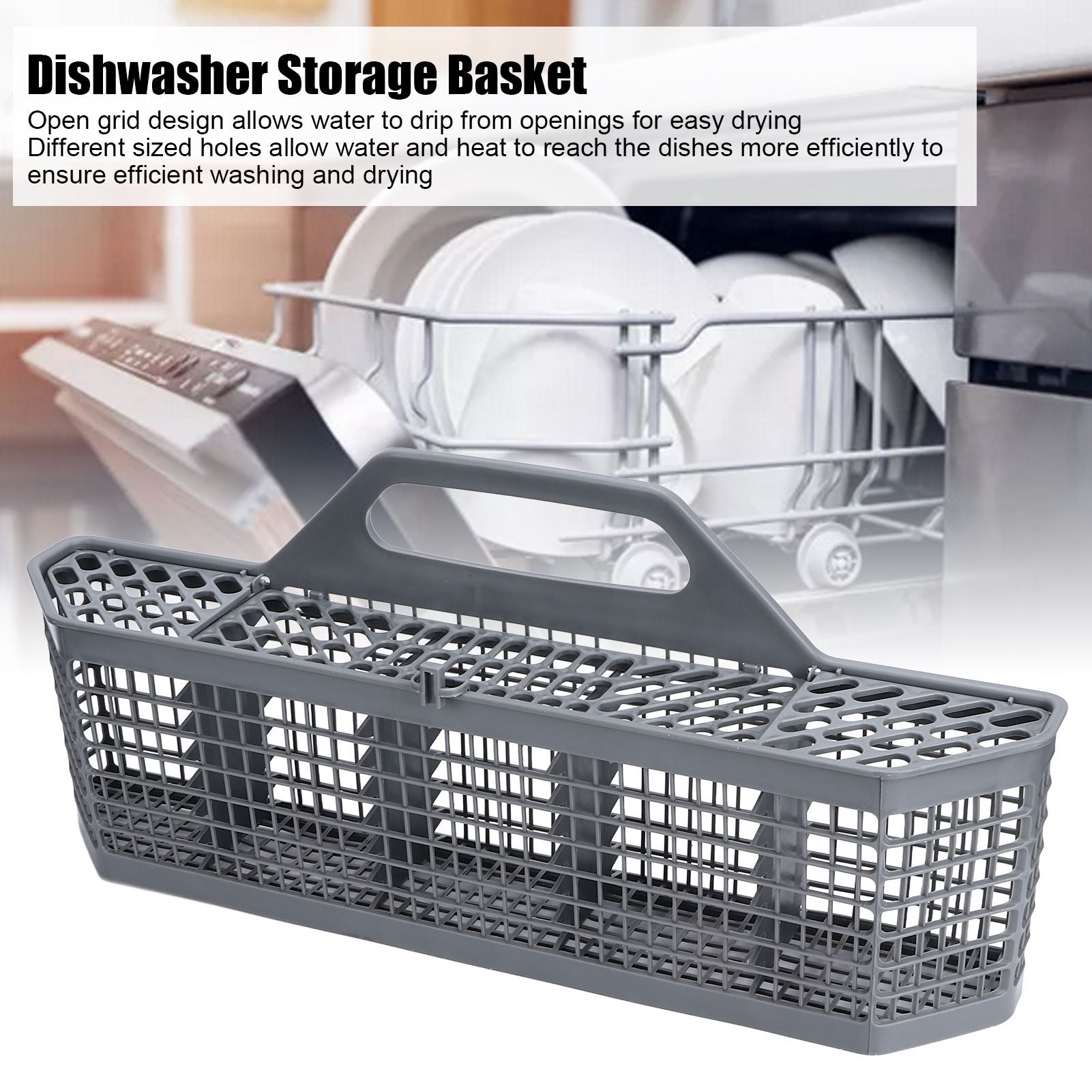 Dishwasher Storage Basket Universal Plastic Dishwasher Cutlery Silverware Basket for GE WD28X10128 V1294-YM0523-3113220034511