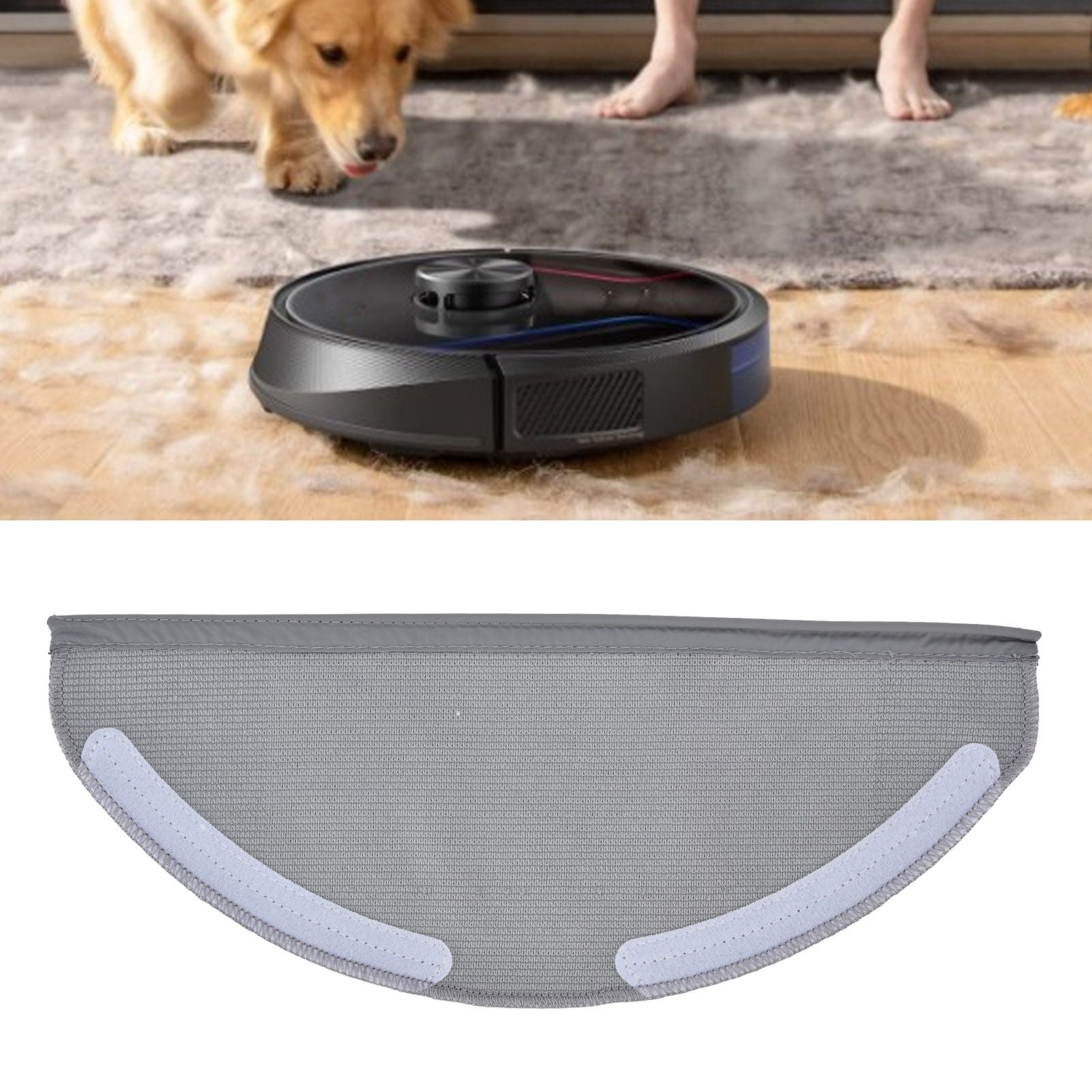 2Pcs Robot Vacuum Replacement Mopping Cloths Strong Water Absorption Soft Microfiber Washable Replacement V1294-YM0523-3113220035411
