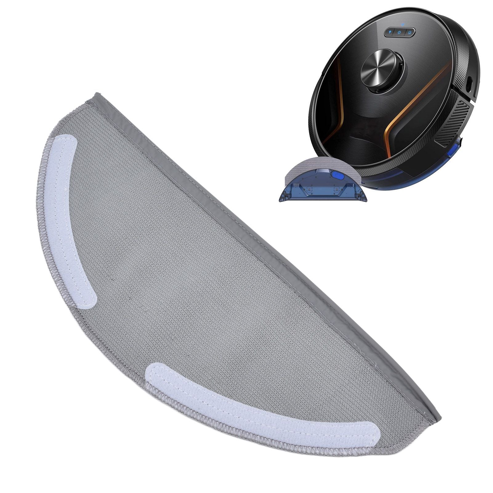 2Pcs Robot Vacuum Replacement Mopping Cloths Strong Water Absorption Soft Microfiber Washable Replacement V1294-YM0523-3113220035411
