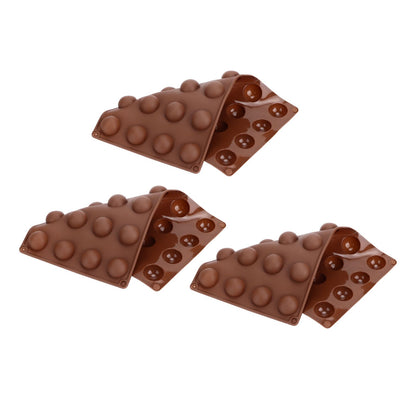 3pcs Silicone Mould 24-Hole Soft Semi Sphere Baking Mold for Chocolate Jelly Mousse Soap V1294-YM0523-3113220036211