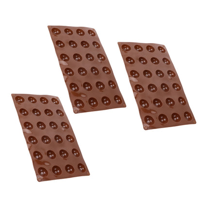 3pcs Silicone Mould 24-Hole Soft Semi Sphere Baking Mold for Chocolate Jelly Mousse Soap V1294-YM0523-3113220036211