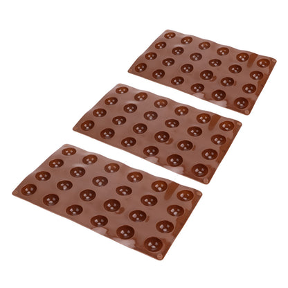 3pcs Silicone Mould 24-Hole Soft Semi Sphere Baking Mold for Chocolate Jelly Mousse Soap V1294-YM0523-3113220036211