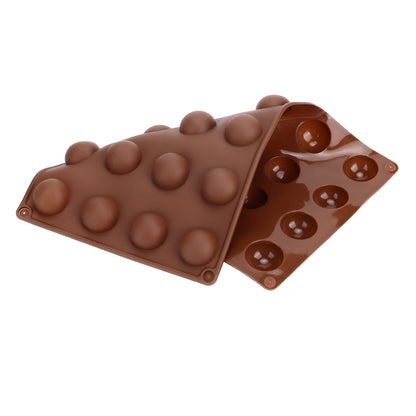 3pcs Silicone Mould 24-Hole Soft Semi Sphere Baking Mold for Chocolate Jelly Mousse Soap V1294-YM0523-3113220036211