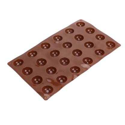 3pcs Silicone Mould 24-Hole Soft Semi Sphere Baking Mold for Chocolate Jelly Mousse Soap V1294-YM0523-3113220036211