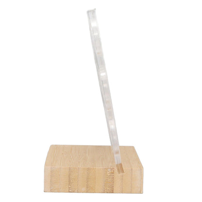 8 Holes Capsule Coffee Stand Cup Shape Acrylic Coffee Pods Storage Holder with Bamboo Base V1294-YM0523-3113220037611