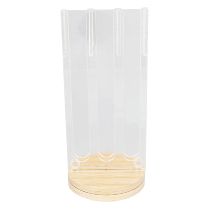 Coffee Capsule Holder Acrylic Bamboo Wood 48 Holes Rotatable Pod Rack Stand for Home V1294-YM0523-3113220037911