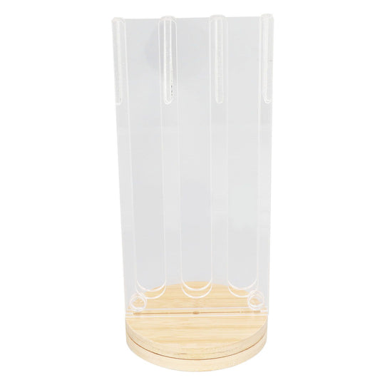 Coffee Capsule Holder Acrylic Bamboo Wood 48 Holes Rotatable Pod Rack Stand for Home V1294-YM0523-3113220037911
