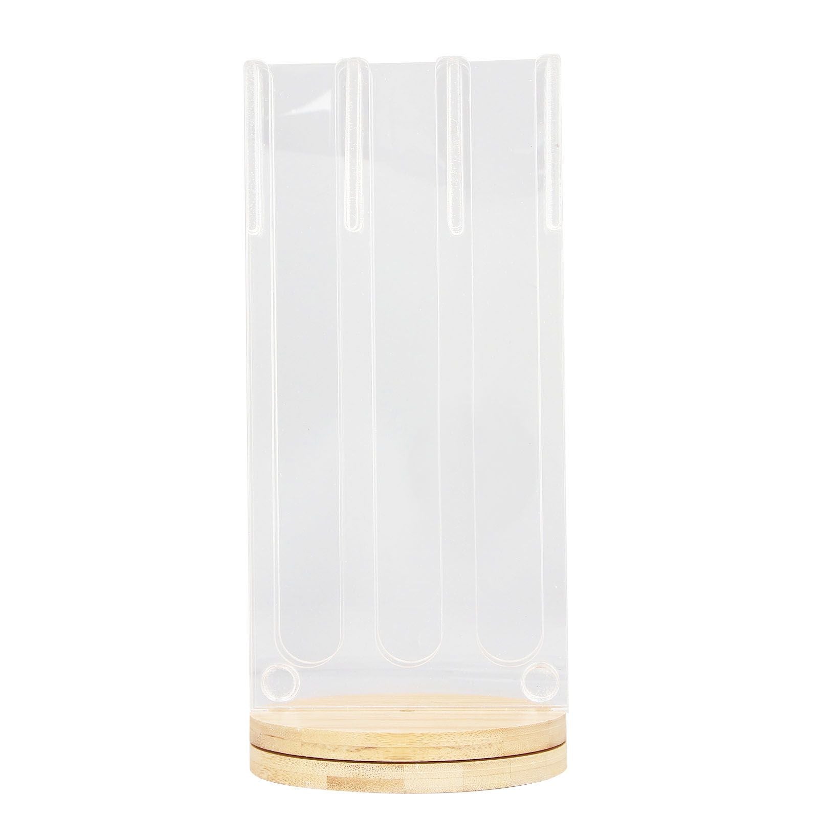 Coffee Capsule Holder Acrylic Bamboo Wood 48 Holes Rotatable Pod Rack Stand for Home V1294-YM0523-3113220037911