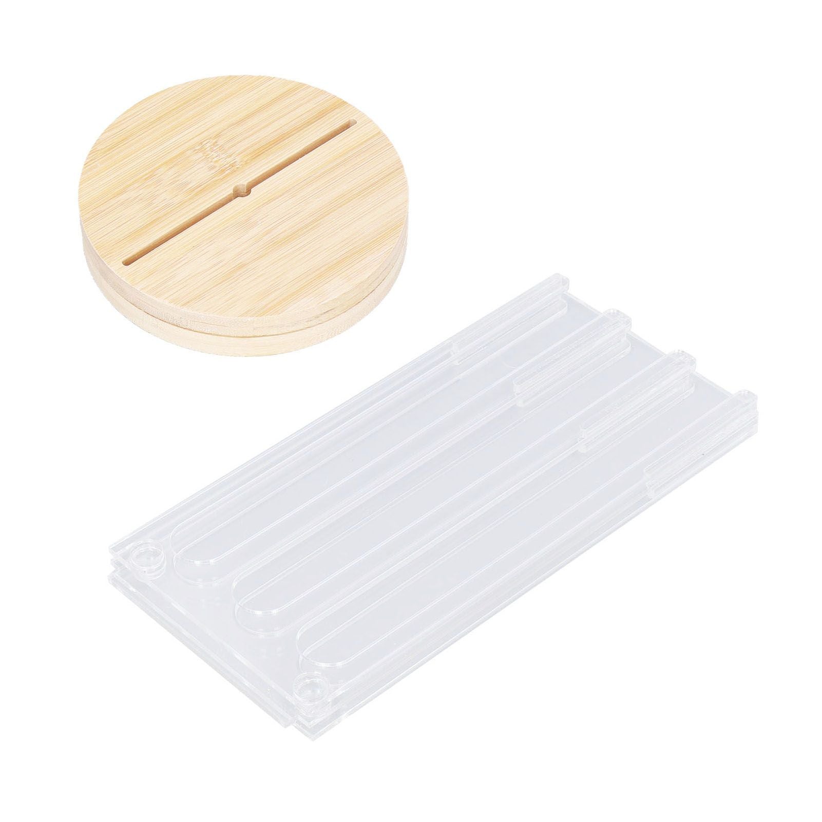 Coffee Capsule Holder Acrylic Bamboo Wood 48 Holes Rotatable Pod Rack Stand for Home V1294-YM0523-3113220037911