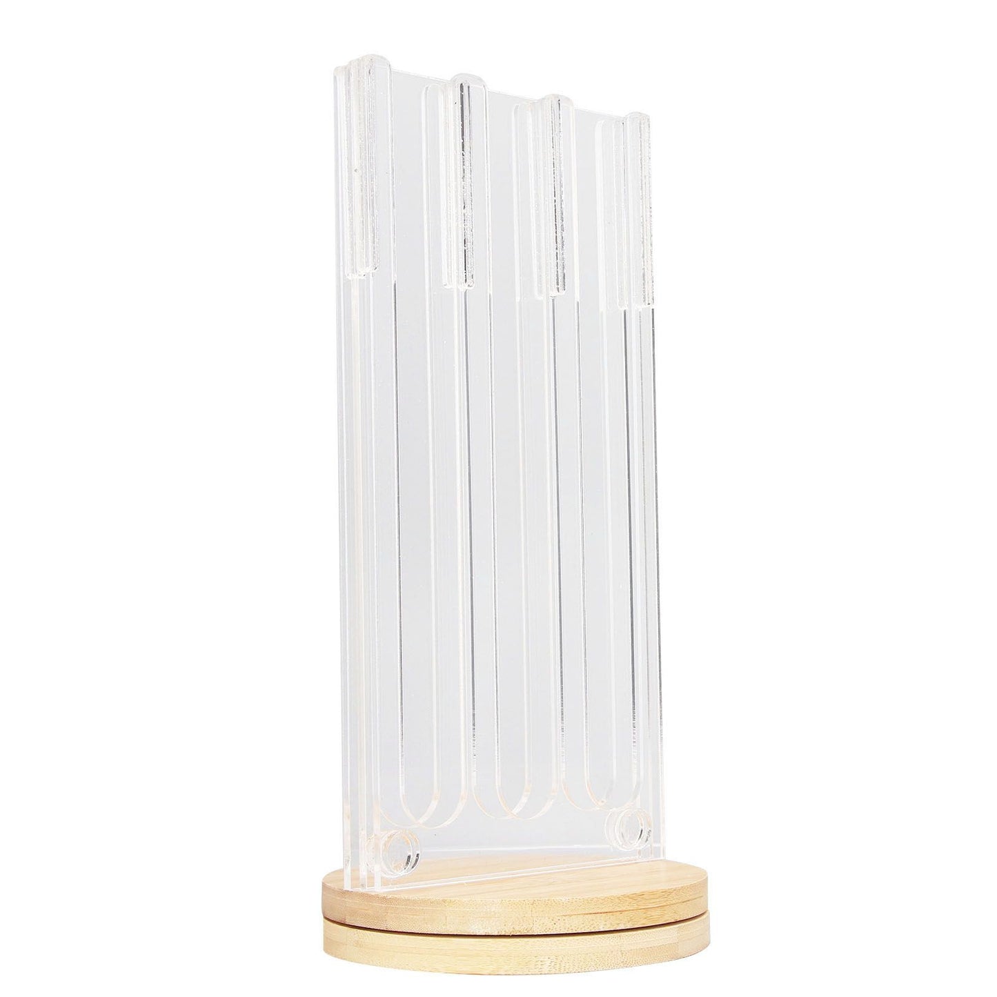 Coffee Capsule Holder Acrylic Bamboo Wood 48 Holes Rotatable Pod Rack Stand for Home V1294-YM0523-3113220037911