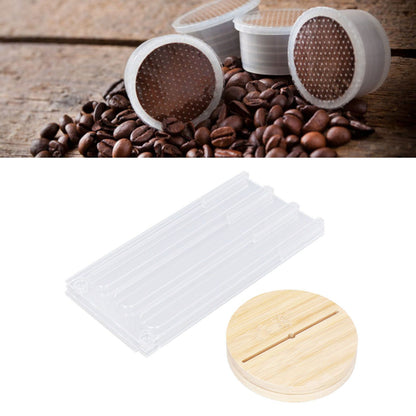 Coffee Capsule Holder Acrylic Bamboo Wood 48 Holes Rotatable Pod Rack Stand for Home V1294-YM0523-3113220037911