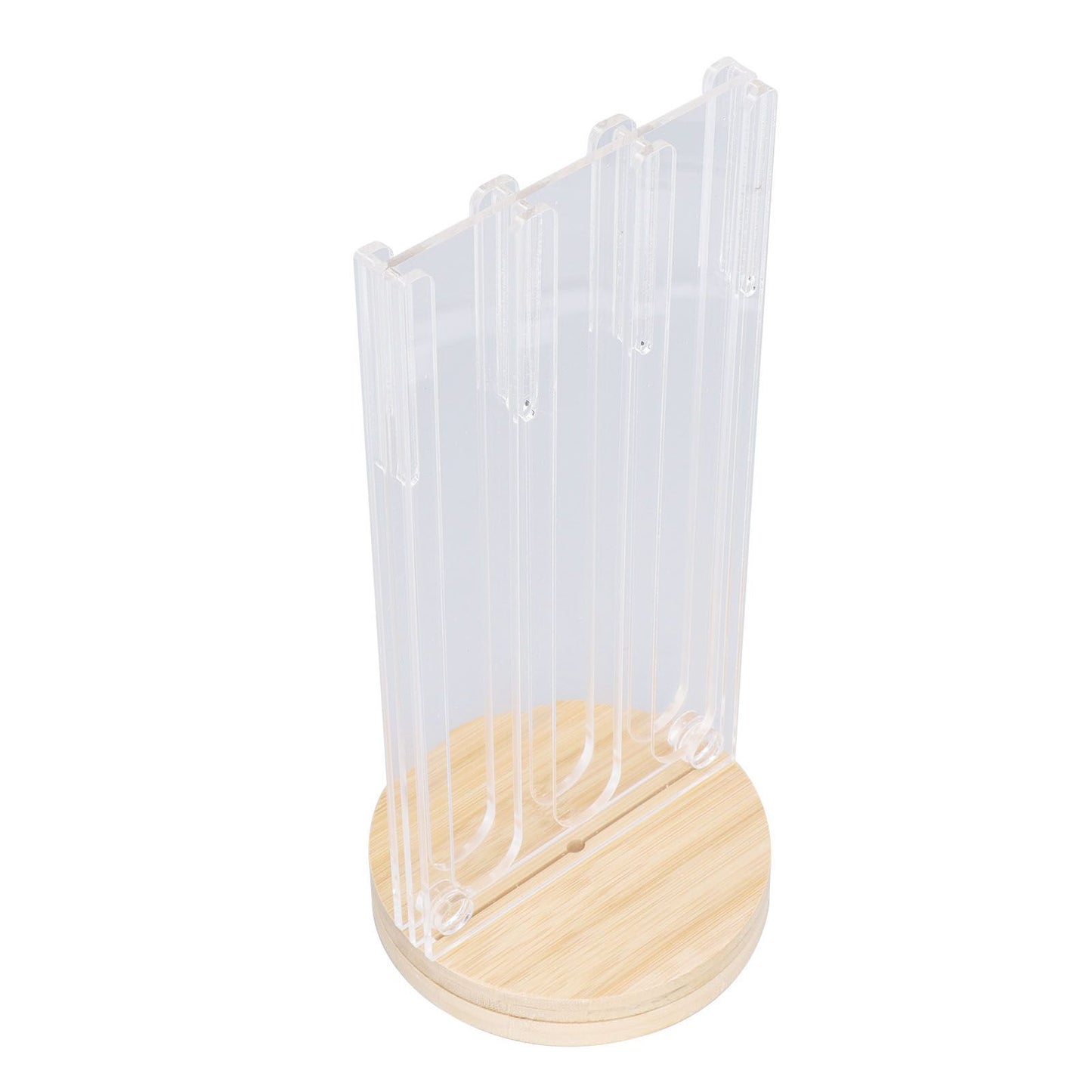Coffee Capsule Holder Acrylic Bamboo Wood 48 Holes Rotatable Pod Rack Stand for Home V1294-YM0523-3113220037911