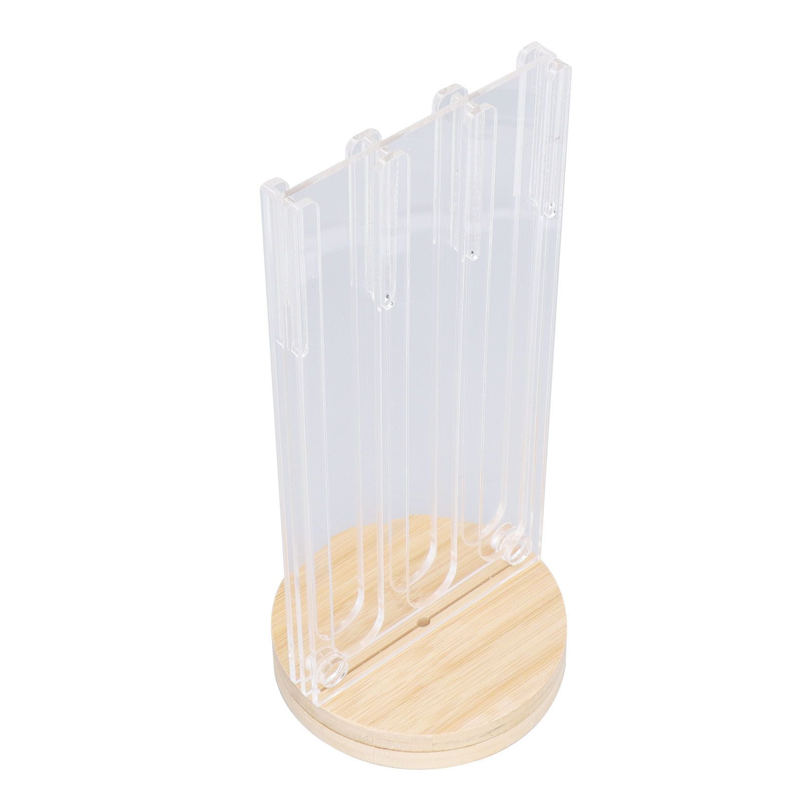Coffee Capsule Holder Acrylic Bamboo Wood 48 Holes Rotatable Pod Rack Stand for Home V1294-YM0523-3113220037911