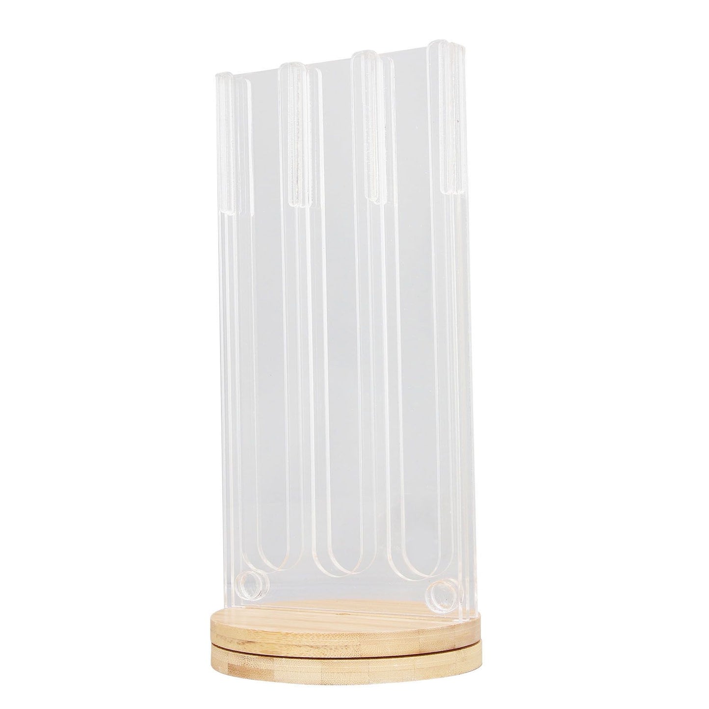 Coffee Capsule Holder Acrylic Bamboo Wood 48 Holes Rotatable Pod Rack Stand for Home V1294-YM0523-3113220037911