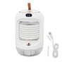 Mini Air Conditioner Humidifier Aromather 3 Gears 5 Blades USB Charging Night Light Water Cooling Fan White V1294-YM0523-3113220038611