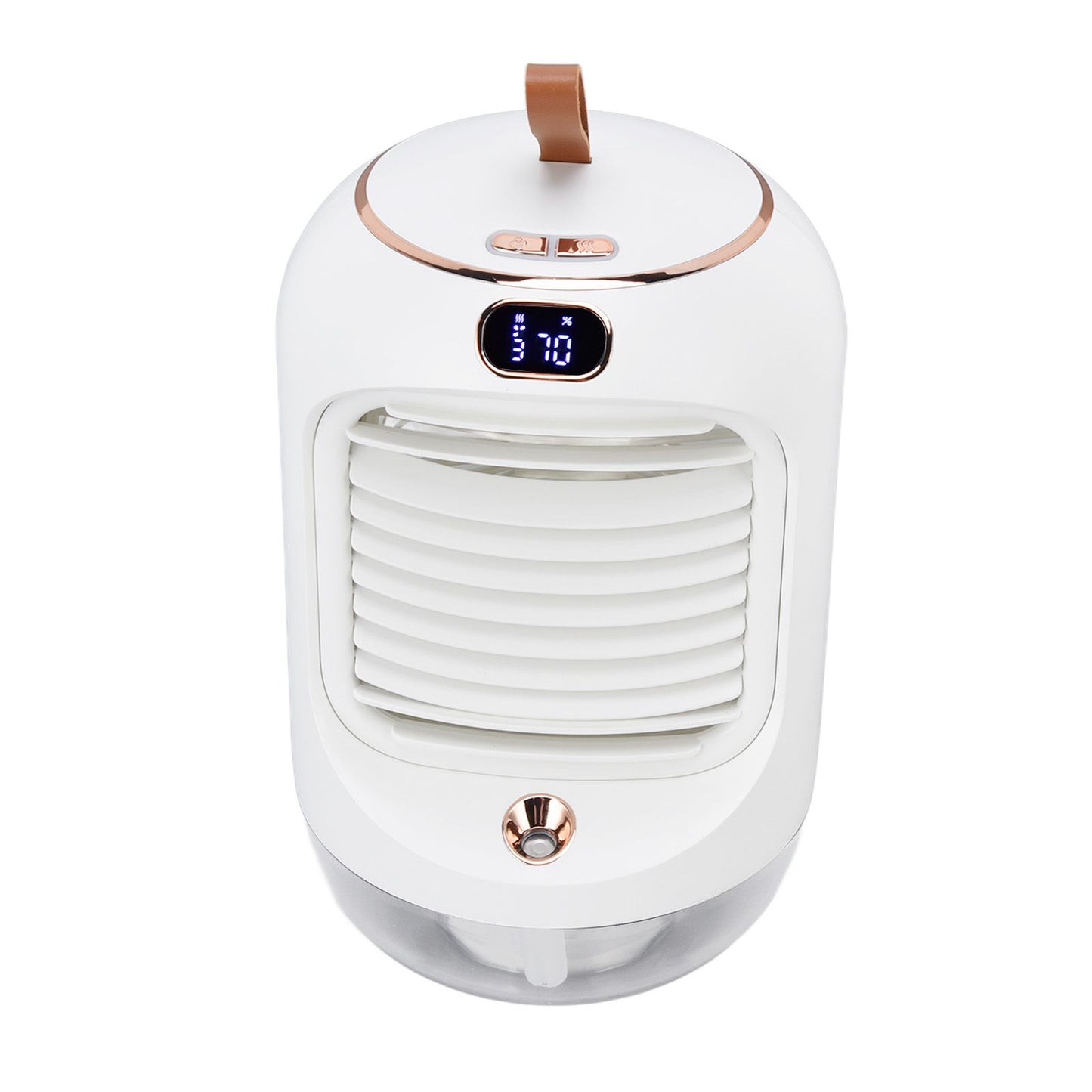 Mini Air Conditioner Humidifier Aromather 3 Gears 5 Blades USB Charging Night Light Water Cooling Fan White V1294-YM0523-3113220038611