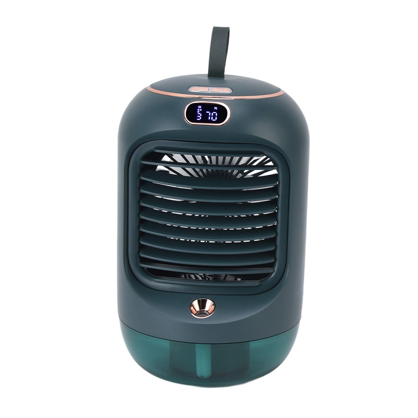 Mini Air Conditioner Humidifier Aromather 3 Gears 5 Blades USB Charging Night Light Water Cooling Fan Green V1294-YM0523-3113220038613