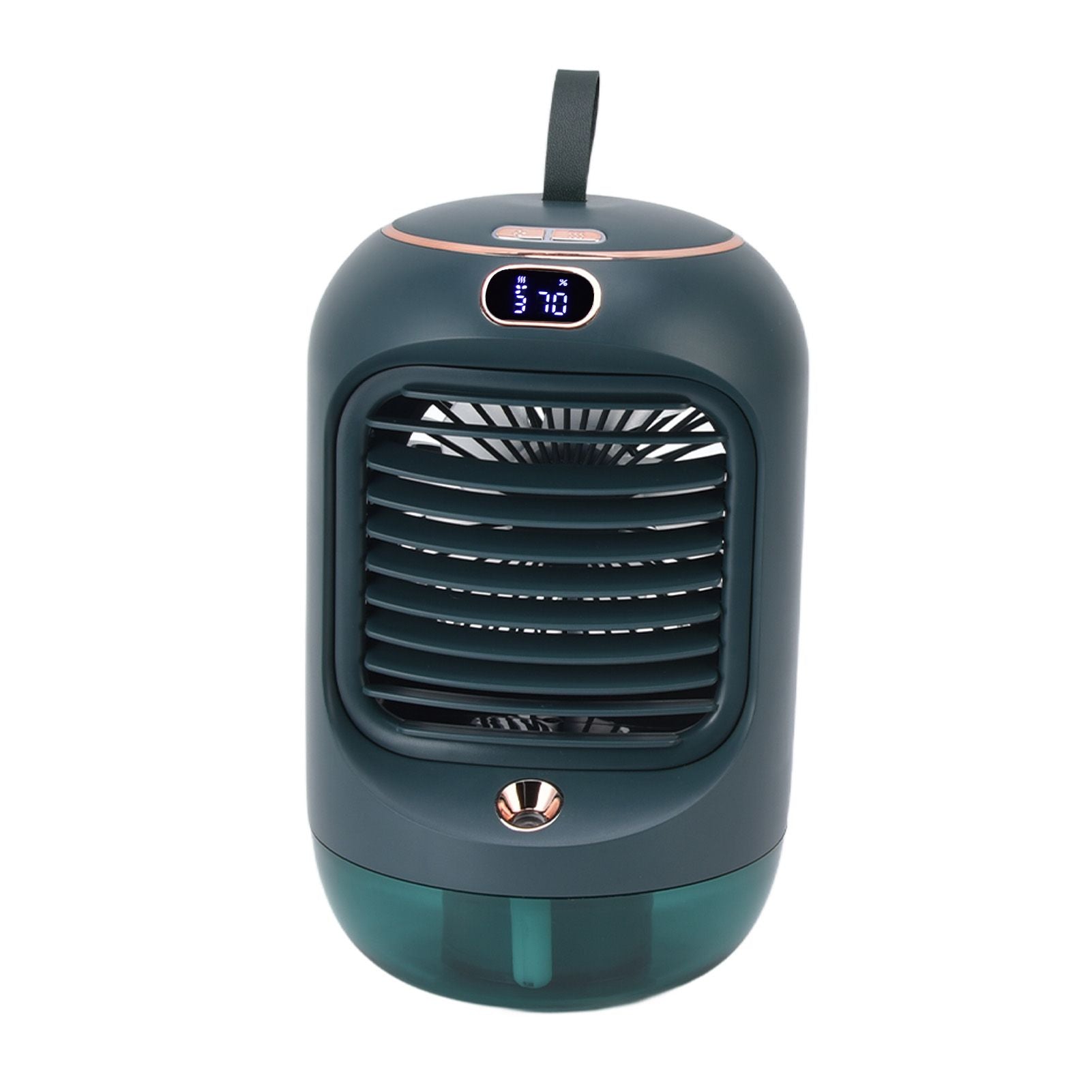 Mini Air Conditioner Humidifier Aromather 3 Gears 5 Blades USB Charging Night Light Water Cooling Fan Green V1294-YM0523-3113220038613