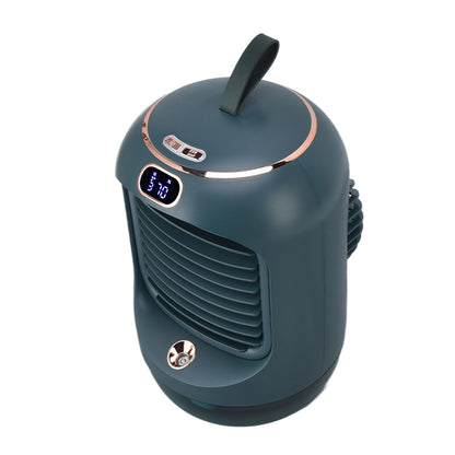 Mini Air Conditioner Humidifier Aromather 3 Gears 5 Blades USB Charging Night Light Water Cooling Fan Green V1294-YM0523-3113220038613