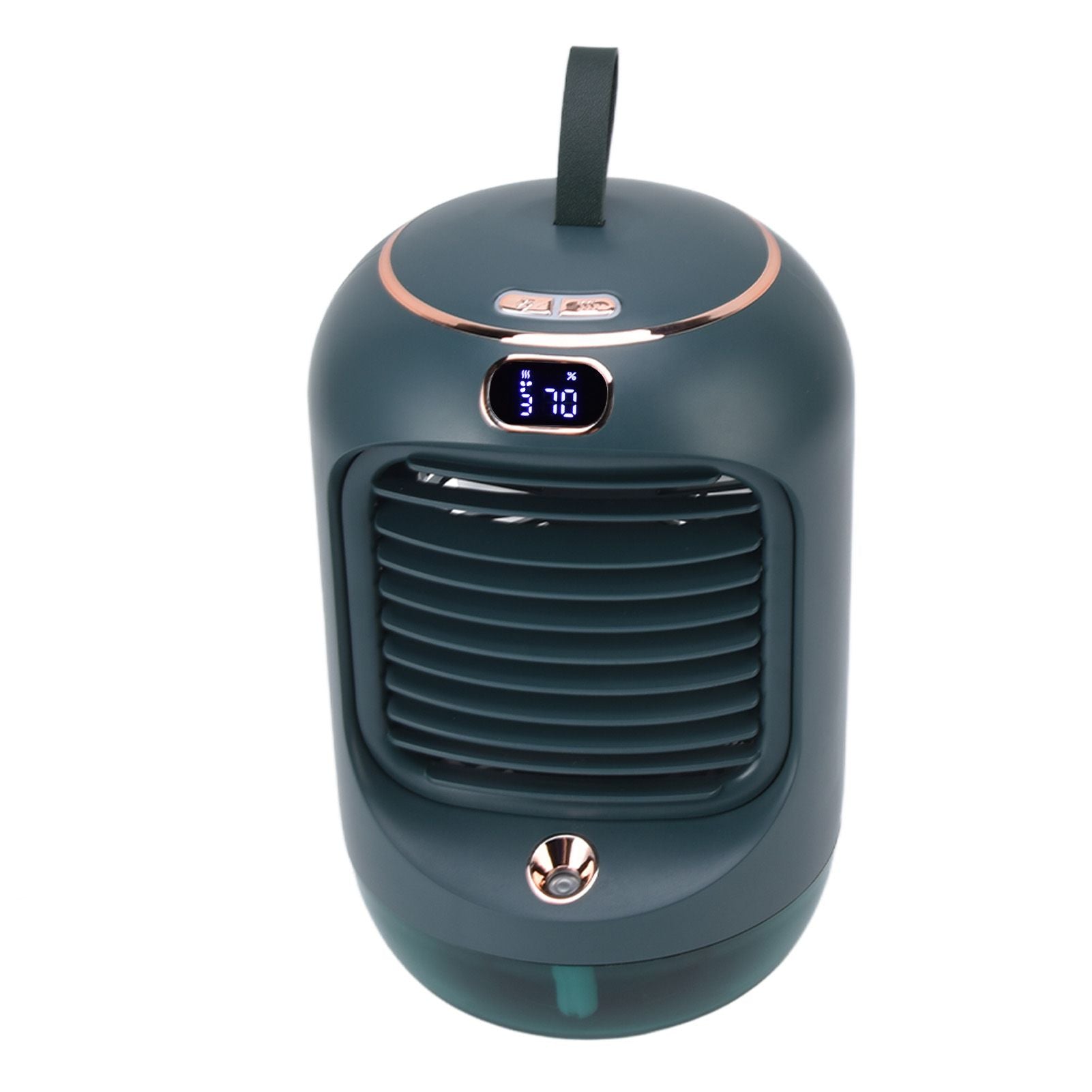 Mini Air Conditioner Humidifier Aromather 3 Gears 5 Blades USB Charging Night Light Water Cooling Fan Green V1294-YM0523-3113220038613