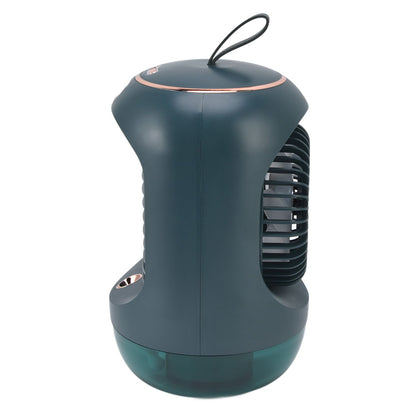 Mini Air Conditioner Humidifier Aromather 3 Gears 5 Blades USB Charging Night Light Water Cooling Fan Green V1294-YM0523-3113220038613
