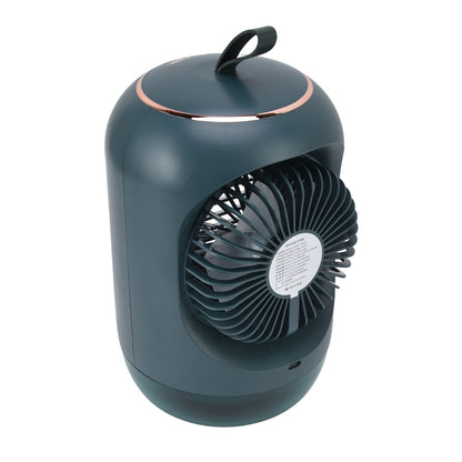 Mini Air Conditioner Humidifier Aromather 3 Gears 5 Blades USB Charging Night Light Water Cooling Fan Green V1294-YM0523-3113220038613