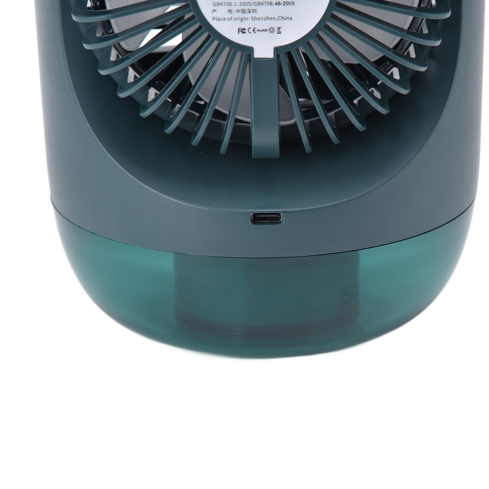 Mini Air Conditioner Humidifier Aromather 3 Gears 5 Blades USB Charging Night Light Water Cooling Fan Green V1294-YM0523-3113220038613