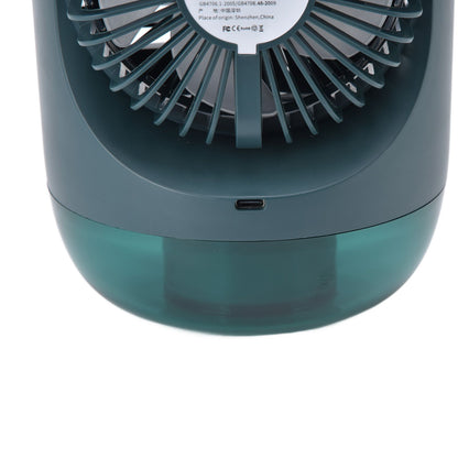 Mini Air Conditioner Humidifier Aromather 3 Gears 5 Blades USB Charging Night Light Water Cooling Fan Green V1294-YM0523-3113220038613