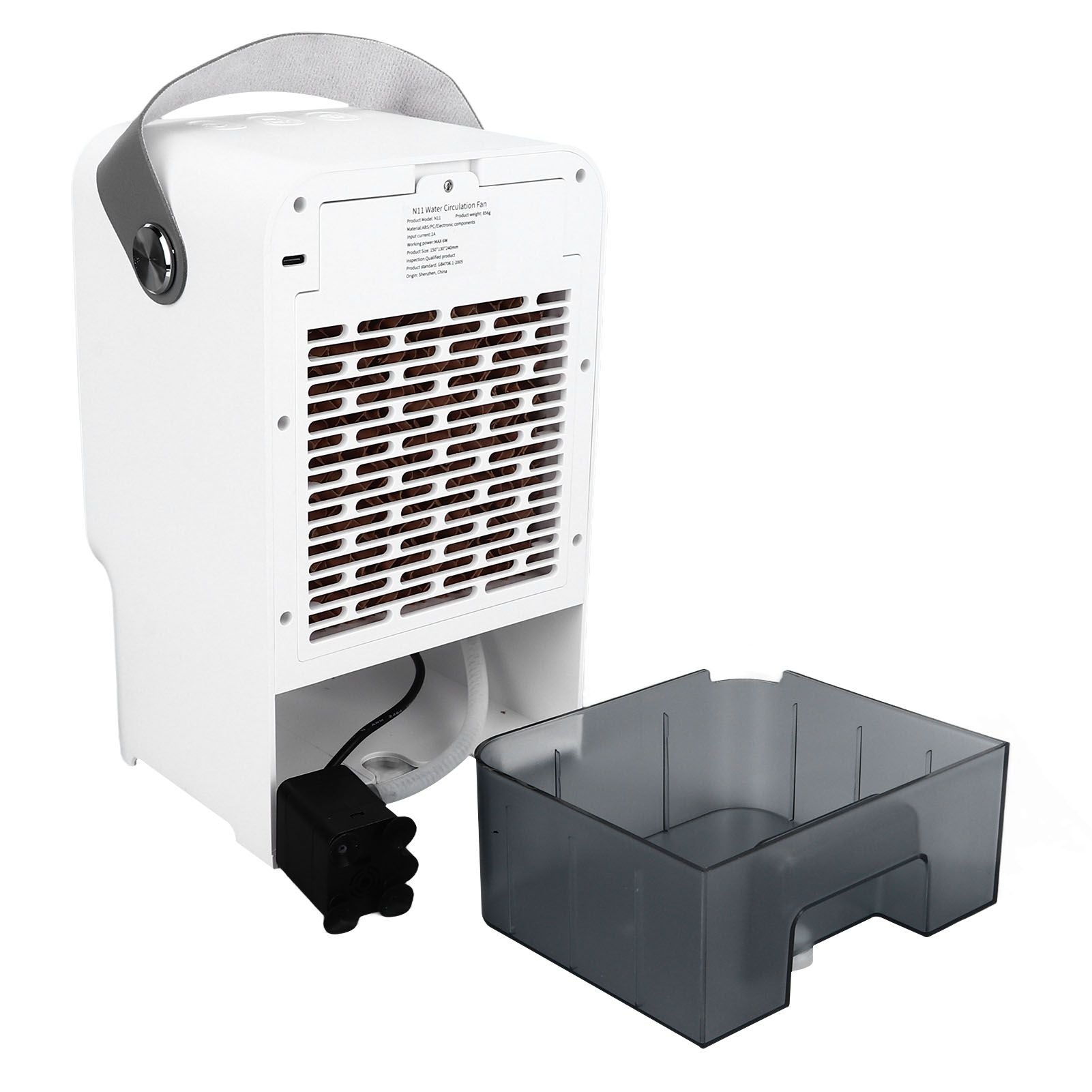 Fan Humidifier 500ml USB Powered 6W 2A 5V Air Cooler Three Levels Adjustable Pull Out Design Windowless Air V1294-YM0523-3113220039311