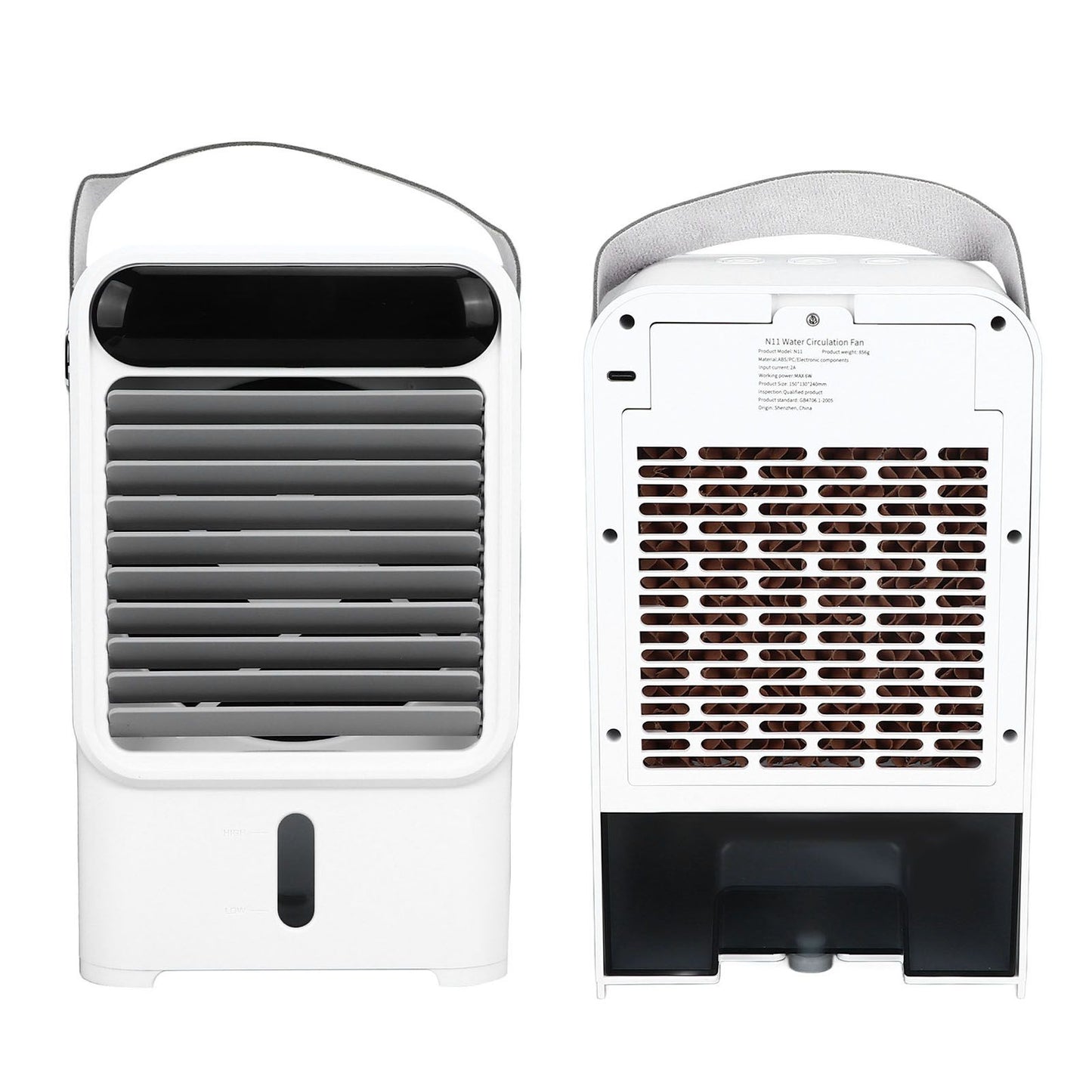 Fan Humidifier 500ml USB Powered 6W 2A 5V Air Cooler Three Levels Adjustable Pull Out Design Windowless Air V1294-YM0523-3113220039311