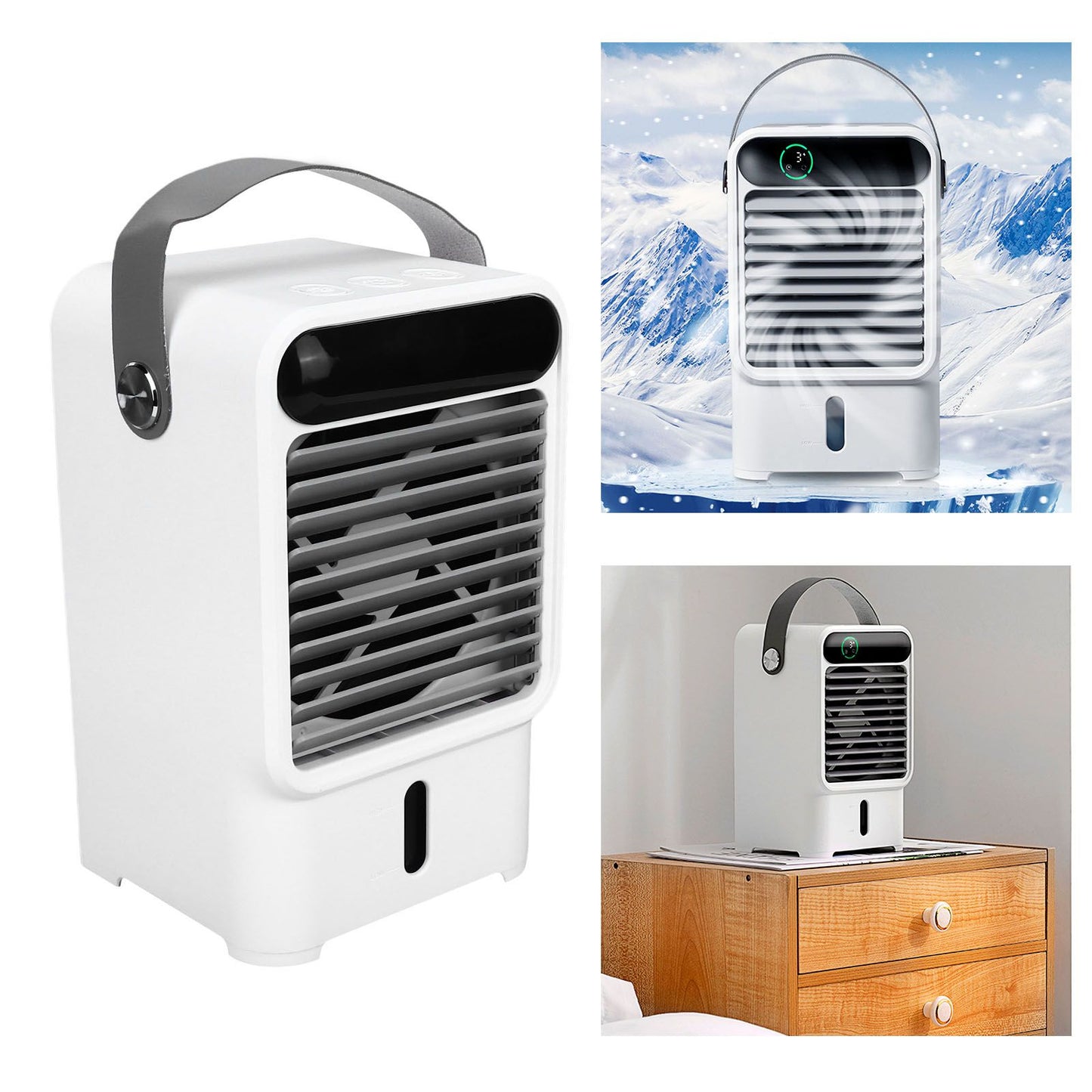 Fan Humidifier 500ml USB Powered 6W 2A 5V Air Cooler Three Levels Adjustable Pull Out Design Windowless Air V1294-YM0523-3113220039311