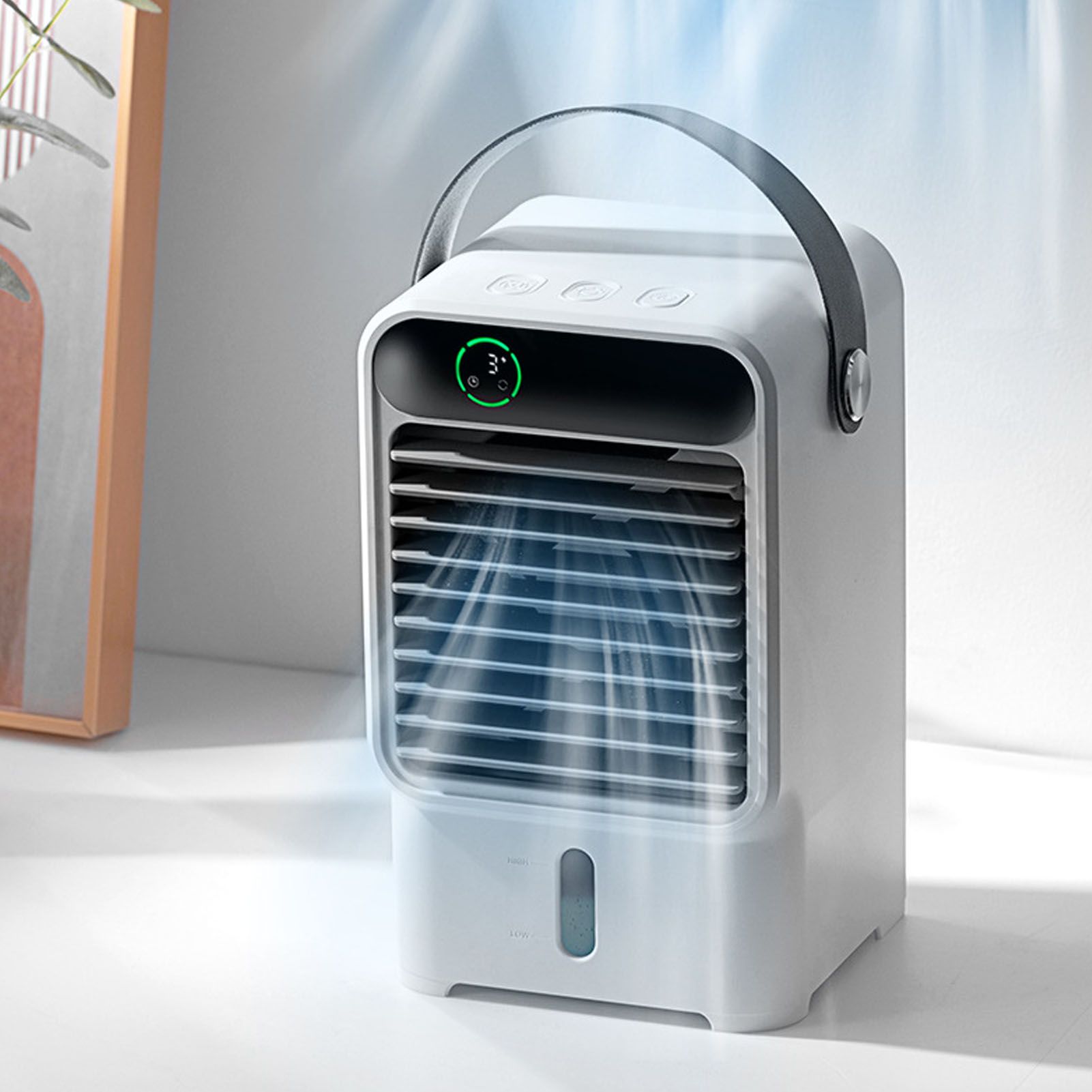 Fan Humidifier 500ml USB Powered 6W 2A 5V Air Cooler Three Levels Adjustable Pull Out Design Windowless Air V1294-YM0523-3113220039311
