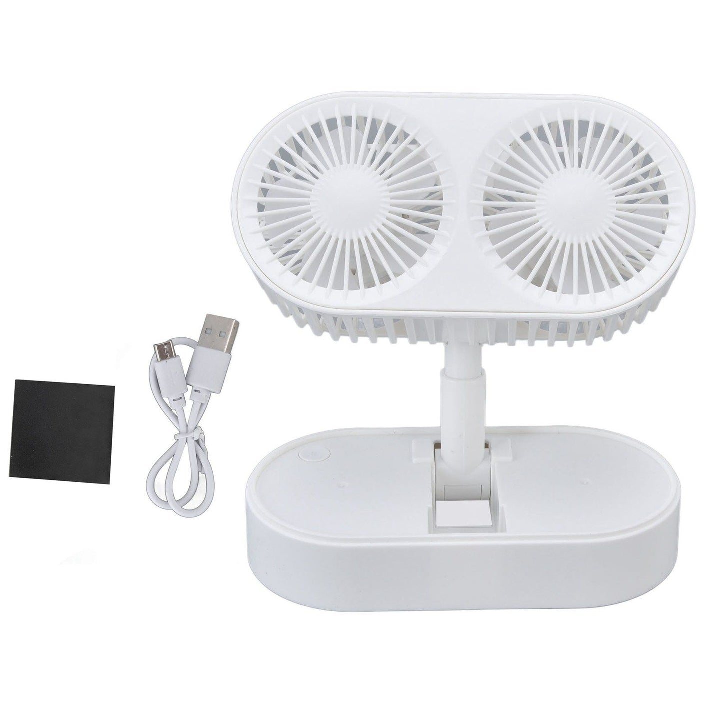 Desktop Double Fan Dual Motor 135 degrees Angle Adjustable Handheld Fan Three Levels Adjustable Low Noise V1294-YM0523-3113220041611
