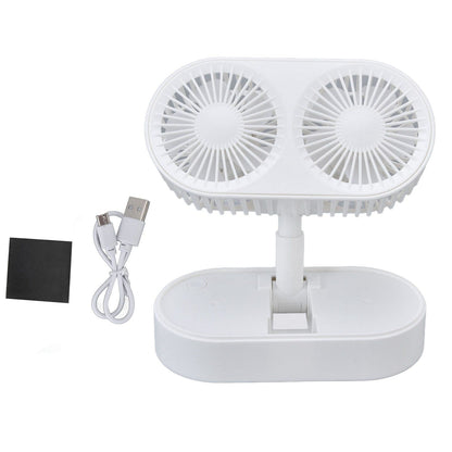 Desktop Double Fan Dual Motor 135 degrees Angle Adjustable Handheld Fan Three Levels Adjustable Low Noise V1294-YM0523-3113220041611