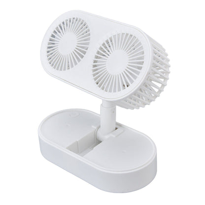 Desktop Double Fan Dual Motor 135 degrees Angle Adjustable Handheld Fan Three Levels Adjustable Low Noise V1294-YM0523-3113220041611