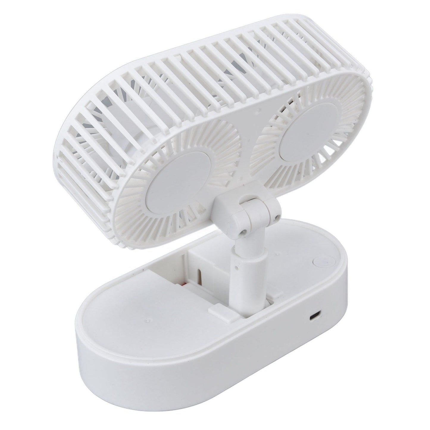 Desktop Double Fan Dual Motor 135 degrees Angle Adjustable Handheld Fan Three Levels Adjustable Low Noise V1294-YM0523-3113220041611
