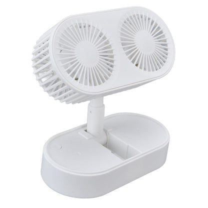 Desktop Double Fan Dual Motor 135 degrees Angle Adjustable Handheld Fan Three Levels Adjustable Low Noise V1294-YM0523-3113220041611