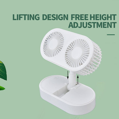 Desktop Double Fan Dual Motor 135 degrees Angle Adjustable Handheld Fan Three Levels Adjustable Low Noise V1294-YM0523-3113220041611