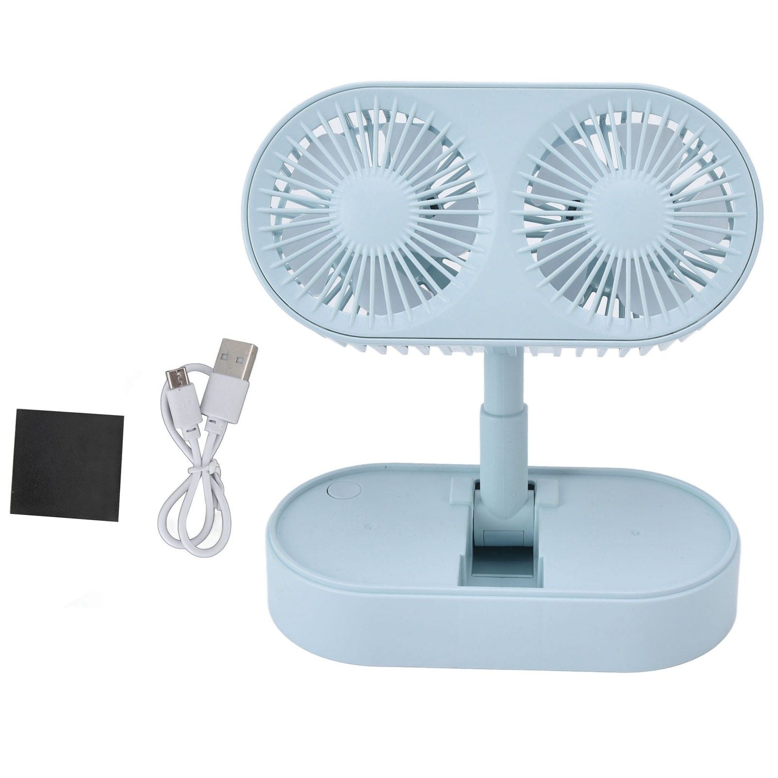 Desktop Double Fan Dual Motor 135 degrees Angle Adjustable Handheld Fan Three Levels Adjustable Low Noise V1294-YM0523-3113220041613