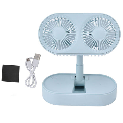 Desktop Double Fan Dual Motor 135 degrees Angle Adjustable Handheld Fan Three Levels Adjustable Low Noise V1294-YM0523-3113220041613