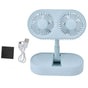 Desktop Double Fan Dual Motor 135 degrees Angle Adjustable Handheld Fan Three Levels Adjustable Low Noise V1294-YM0523-3113220041613