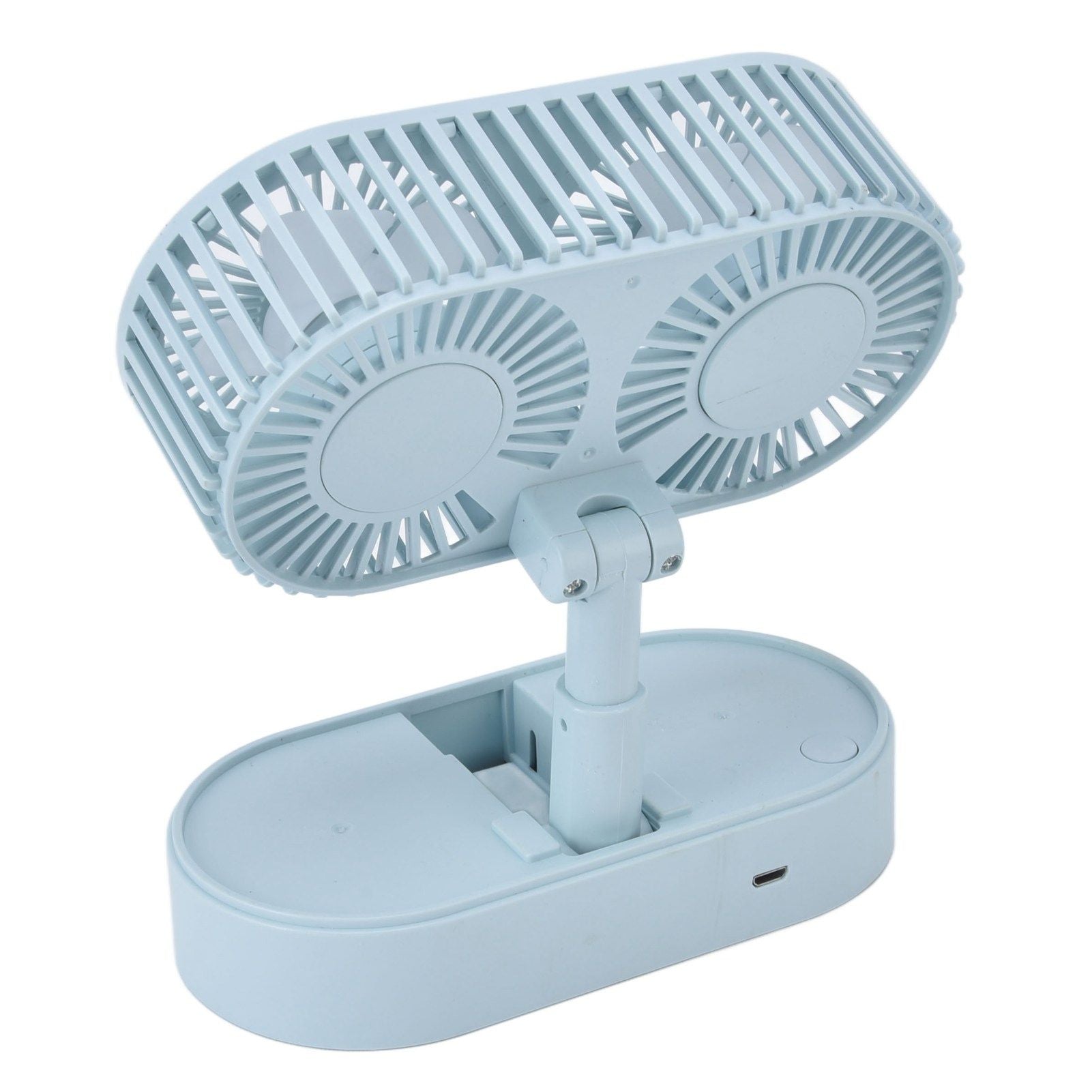 Desktop Double Fan Dual Motor 135 degrees Angle Adjustable Handheld Fan Three Levels Adjustable Low Noise V1294-YM0523-3113220041613