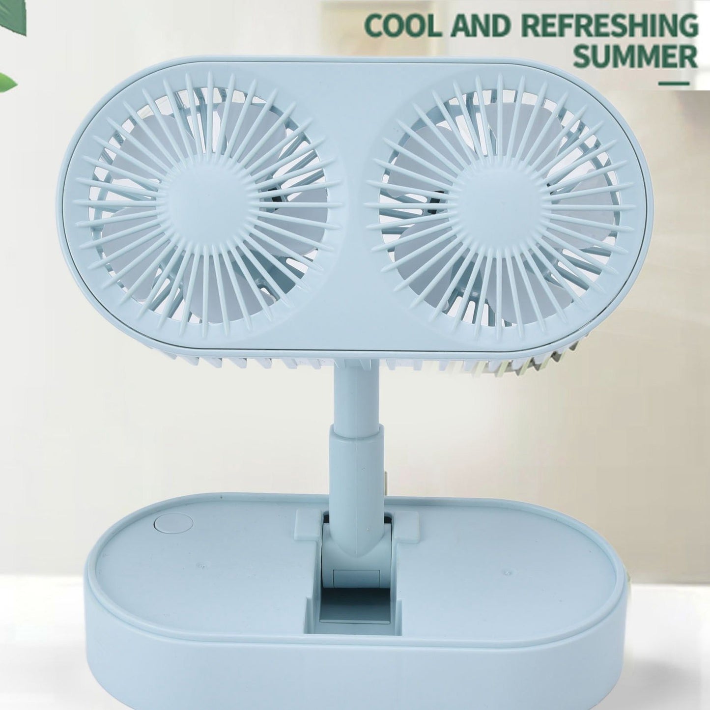 Desktop Double Fan Dual Motor 135 degrees Angle Adjustable Handheld Fan Three Levels Adjustable Low Noise V1294-YM0523-3113220041613