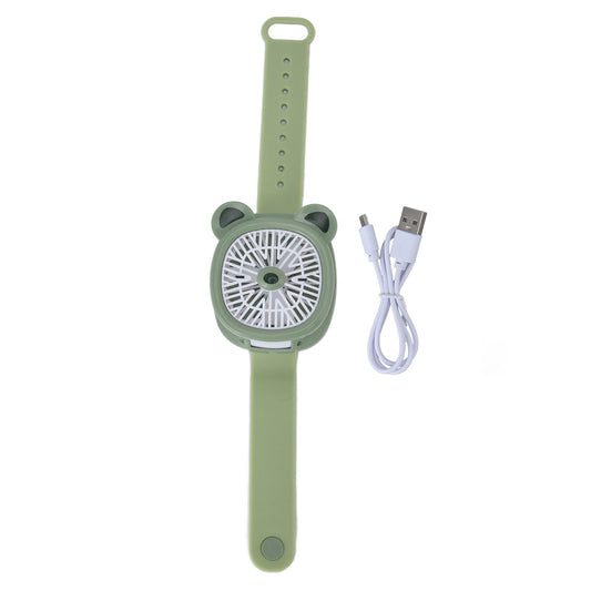 Cartoon Watch Fan USB Charging Plastic Wrist Fan Wireless Mini Watch Fan with Detachable Strap Fan for Kids V1294-YM0523-3113220041712